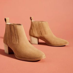 Anthropologie Suede Ankle Boots